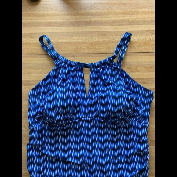 Women Krista SWIMSUIT BATHING Blue Black Size 2X (20W) NEW - Picture 7 of 9